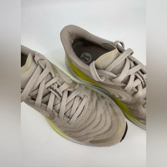 Lululemon Blissfell 2 Running Shoes Khaki Neon Womens Size 10 - Picture 2 of 7
